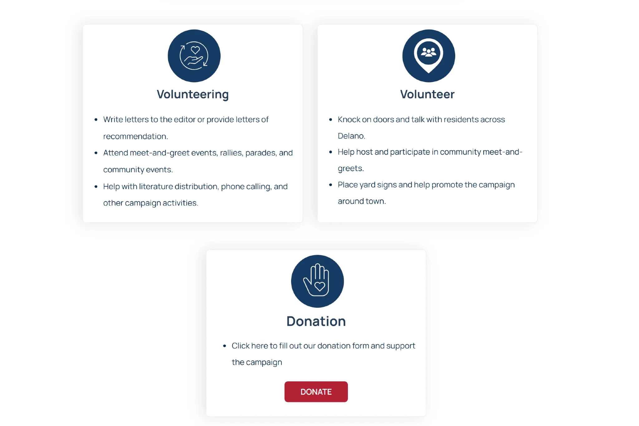 Jason Franzen campaign website volunteer and involvement details.